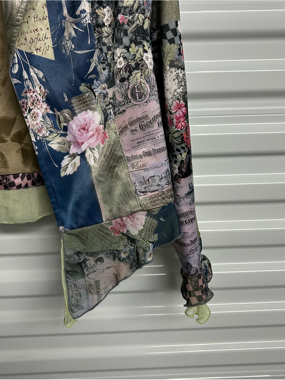 Boho Patchwork Floral Blazer in Blue, Pink & Olive - Picture 4 of 12